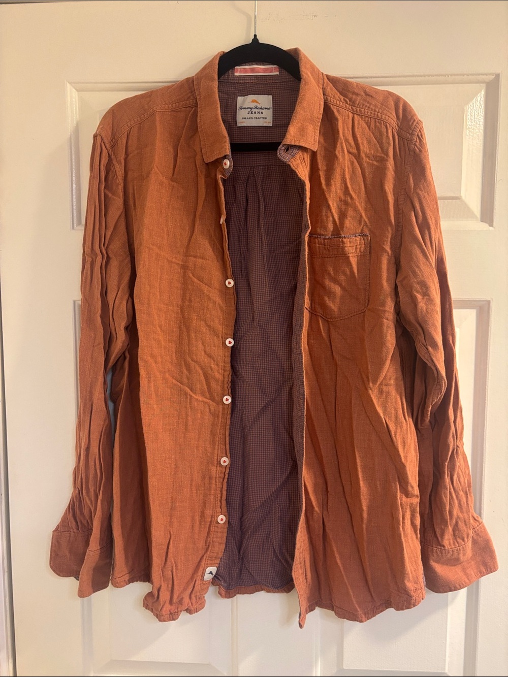 Tommy Bahama Orange Casual Button-Down Shirt